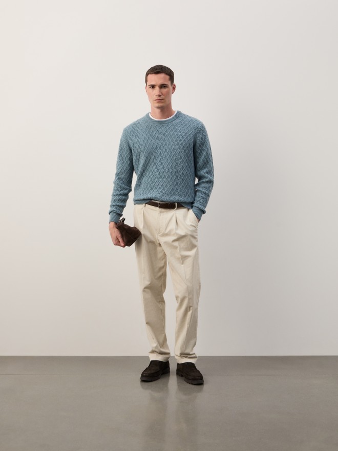 Camisola estruturada com lã Camisola estruturada com lã