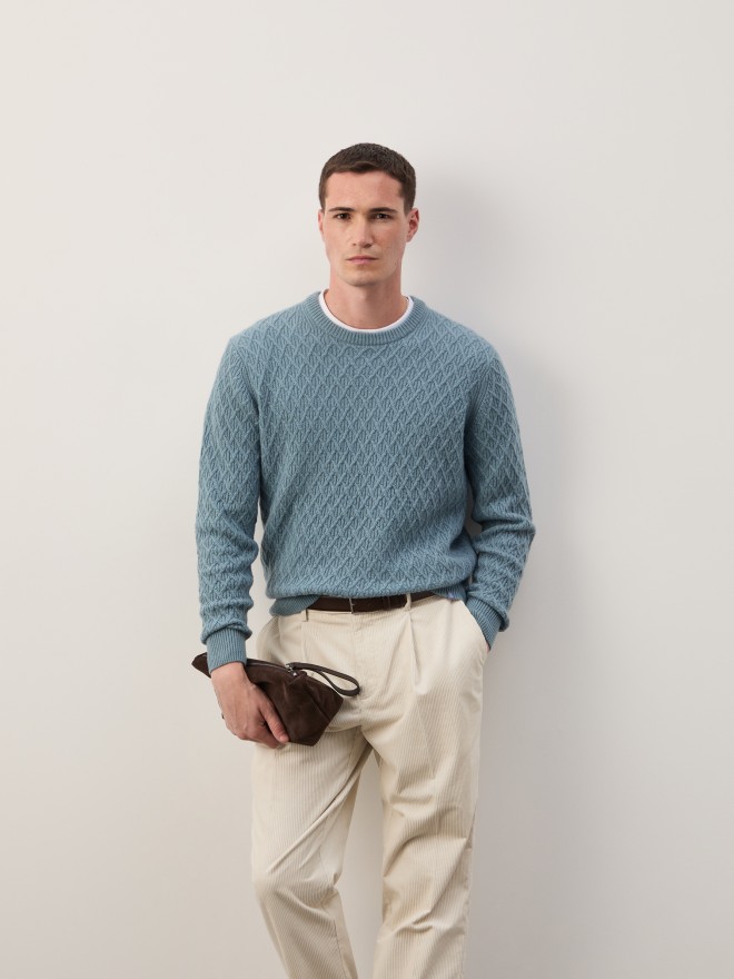 Camisola estruturada com lã Camisola estruturada com lã