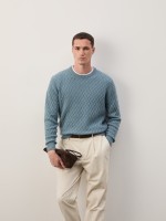 Camisola estruturada com lã Camisola estruturada com lã