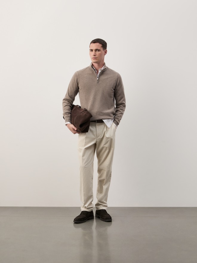 Half-zip woollen jumper Half-zip woollen jumper