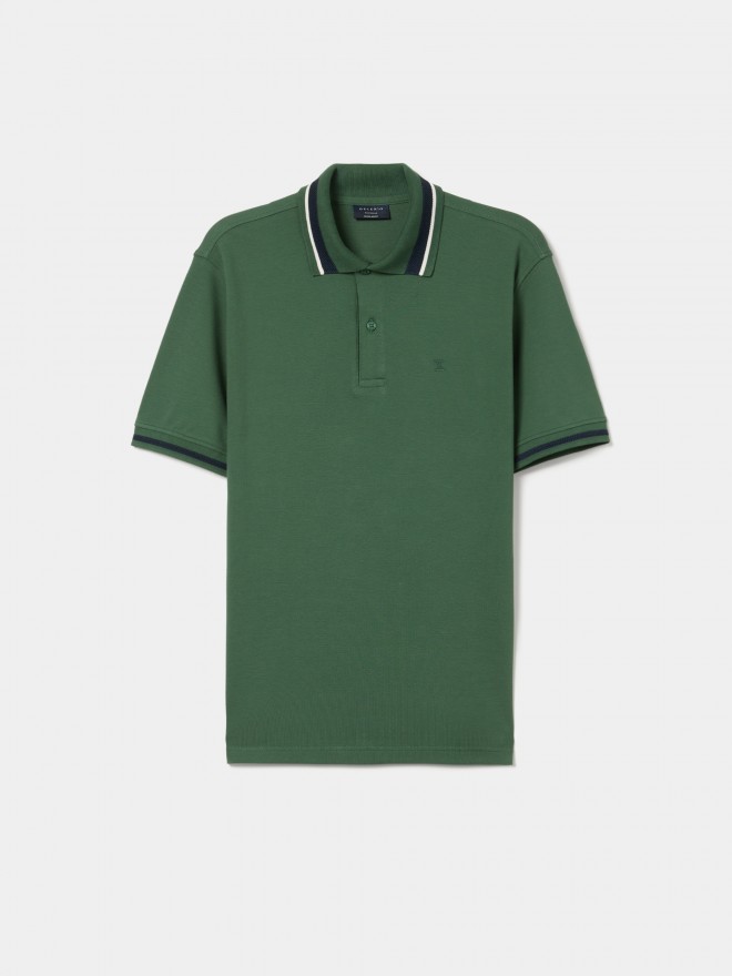 Regular fit polo shirt with stripes Regular fit polo shirt with stripes