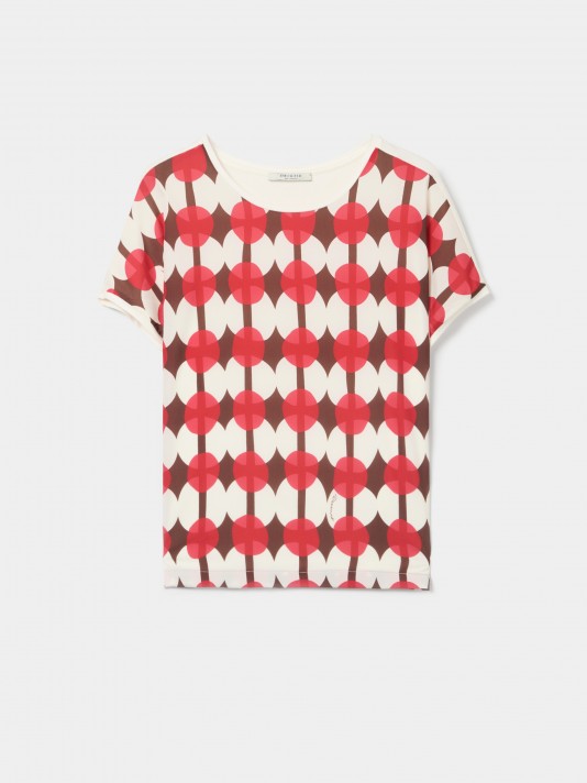 T-shirt de manga curta estampada