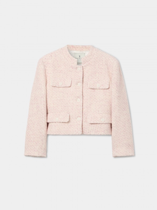 Casaco tweed curto Casaco tweed curto