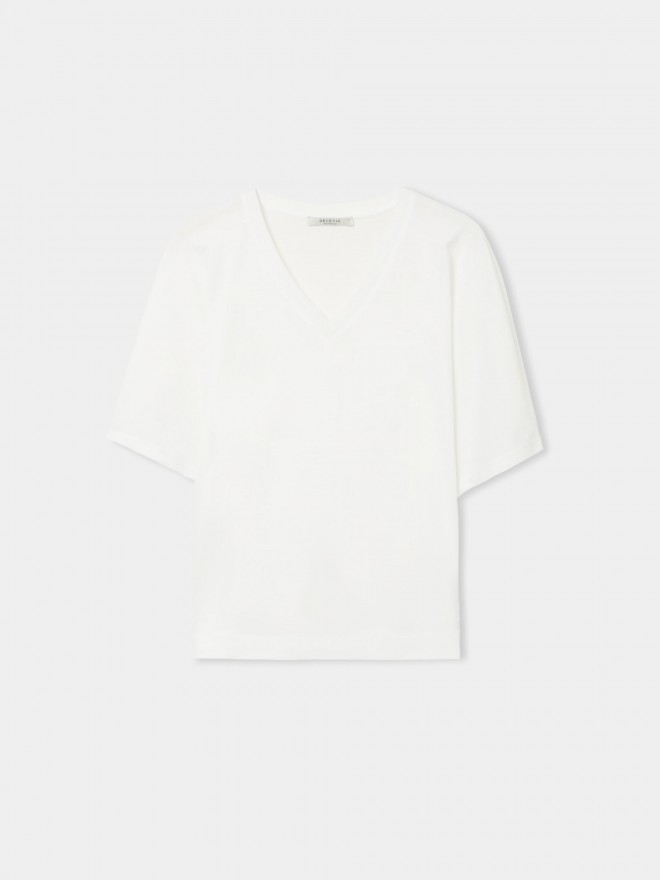 T-shirt em liocel e algodão T-shirt em liocel e algodão