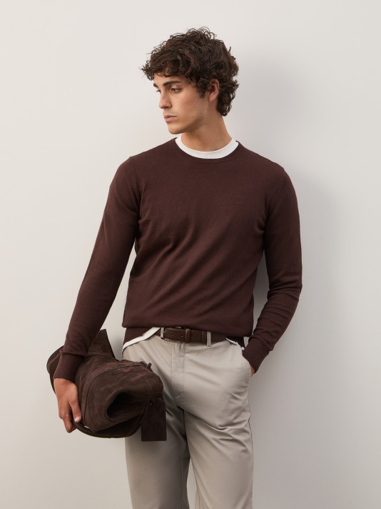 Cotton and cashmere sweater