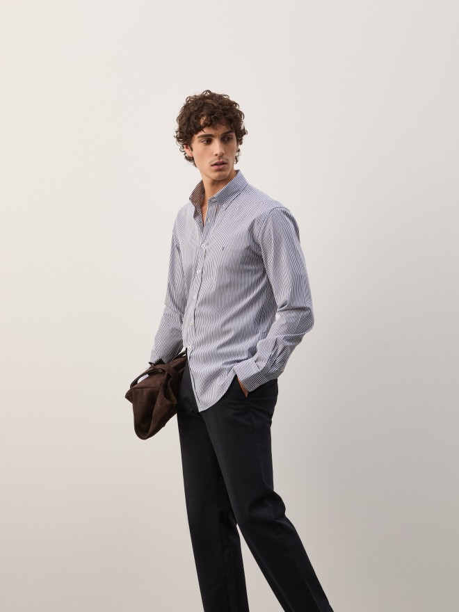 Striped cotton shirt