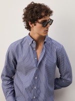 Camisa de algodón a rayas Camisa de algodón a rayas