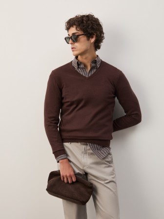 Pullover em algodão e caxemira Pullover em algodão e caxemira