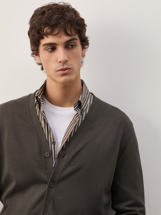 Cotton knit jacket