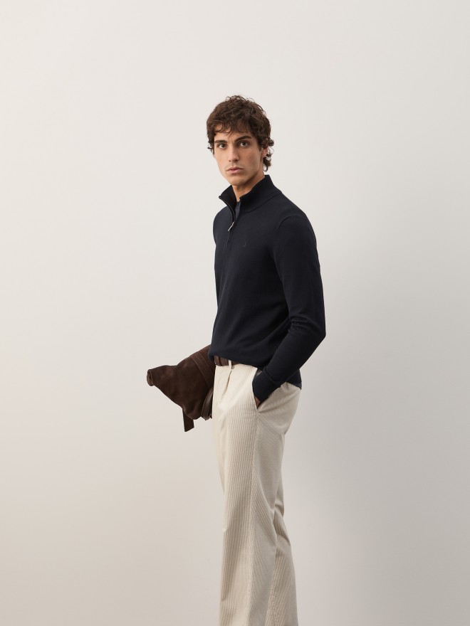 Camisola em algodão e caxemira Camisola em algodão e caxemira