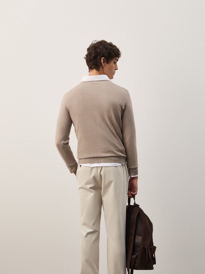 Cotton and cashmere pullover
