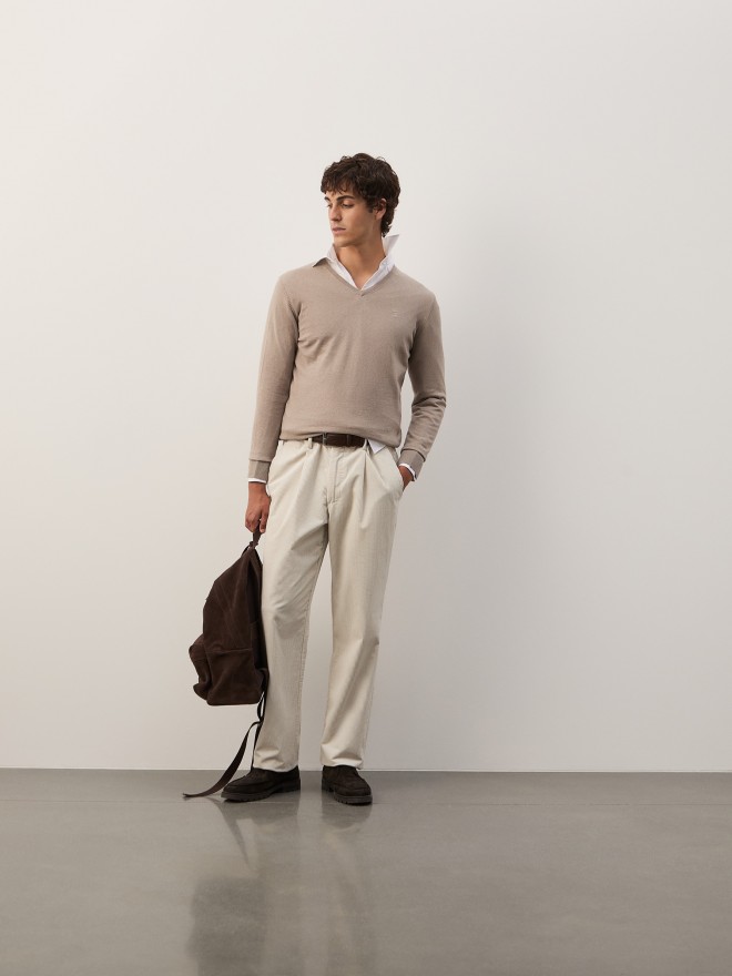 Cotton and cashmere pullover