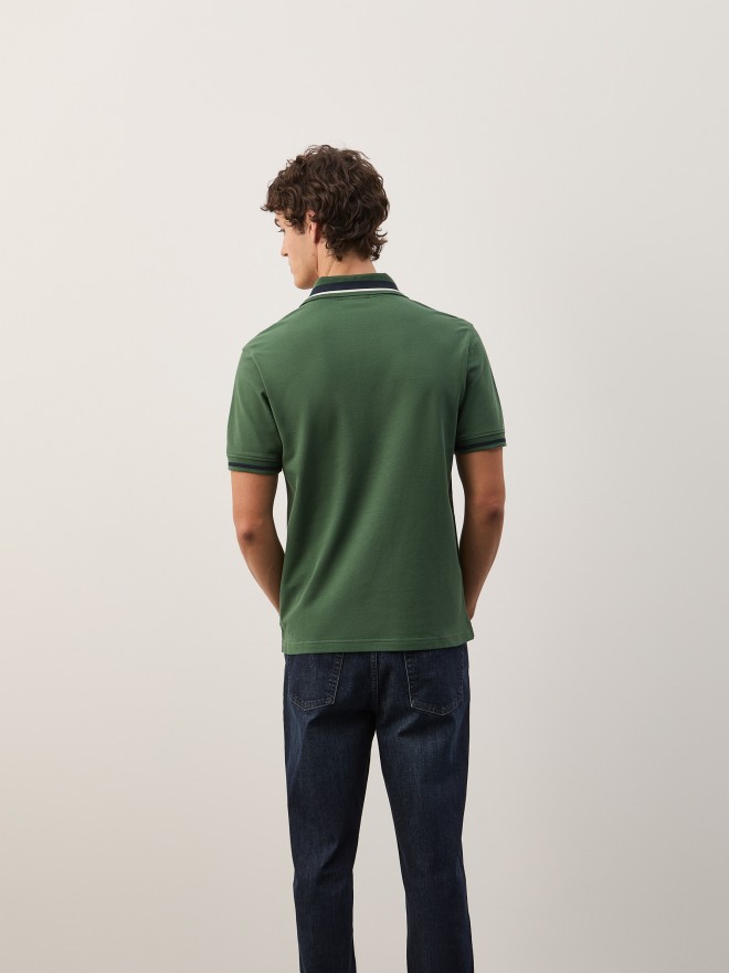 Regular fit polo shirt with stripes Regular fit polo shirt with stripes