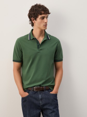 Regular fit polo shirt with stripes Regular fit polo shirt with stripes