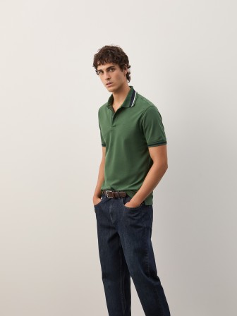 Regular fit polo shirt with stripes Regular fit polo shirt with stripes