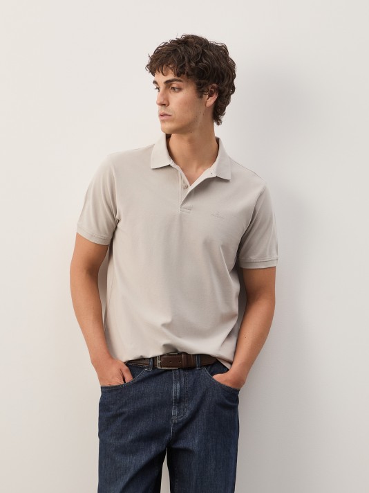 Regular fit piqu� polo shirt