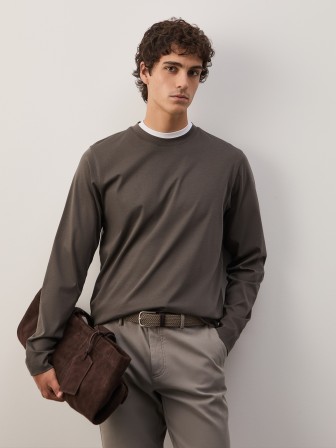 Camiseta básica de tacto suave Camiseta básica de tacto suave