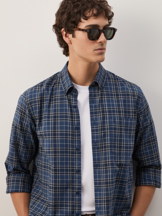 Regular fit plaid shirt