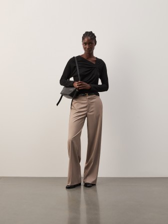 Sweater with asymmetrical neckline Sweater with asymmetrical neckline