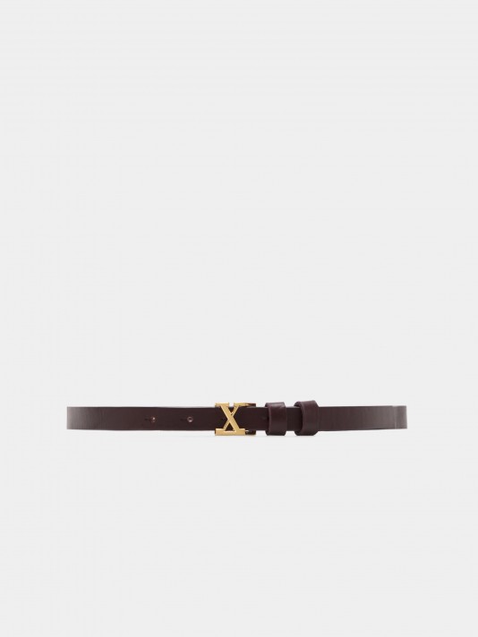 Thin leather belt