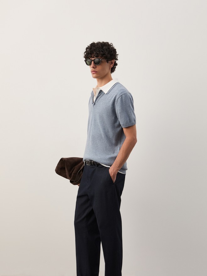 Cotton knit polo shirt Cotton knit polo shirt