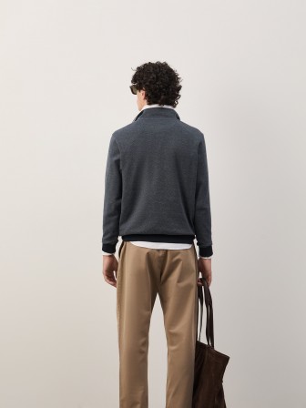 Sweater with half-zip closure Sweater with half-zip closure