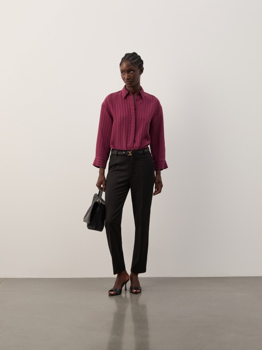 Chino pants with elastic waistband