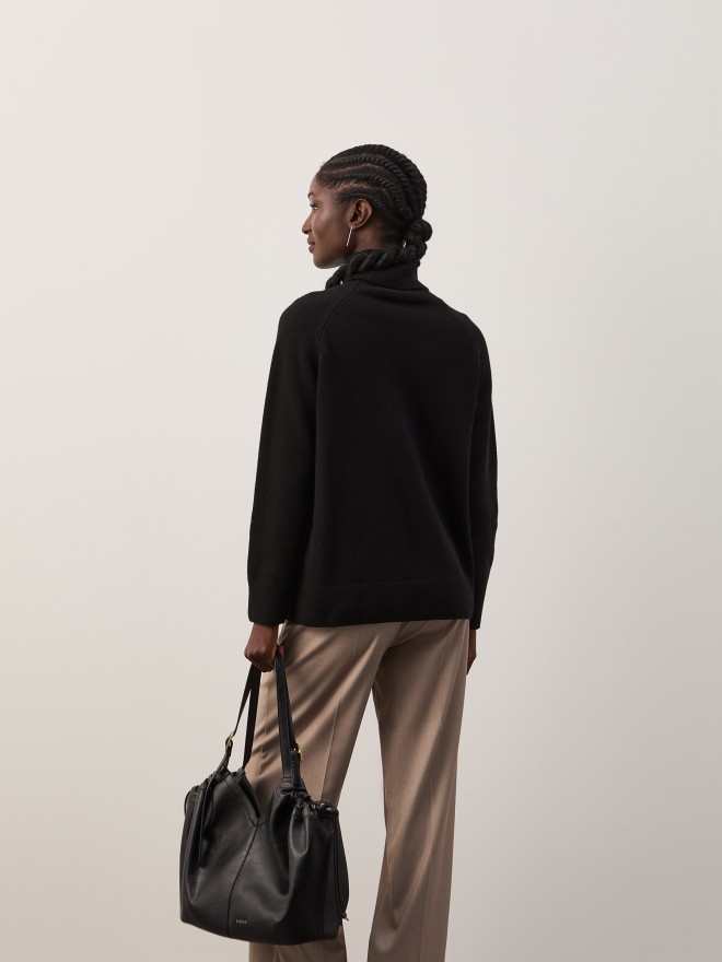Turtleneck sweater with wool