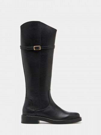 Leather boots with buckle Leather boots with buckle