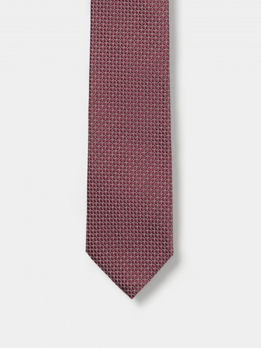 Checkered silk tie