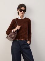 Textured knit sweater