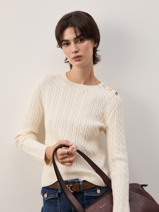 Camisola de malha entran�ada