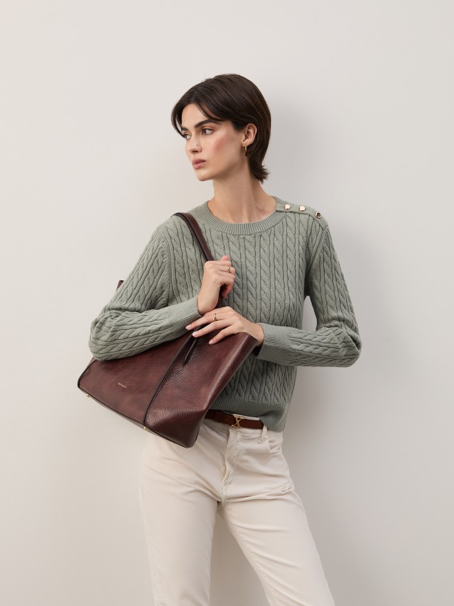 Camisola de malha entran�ada