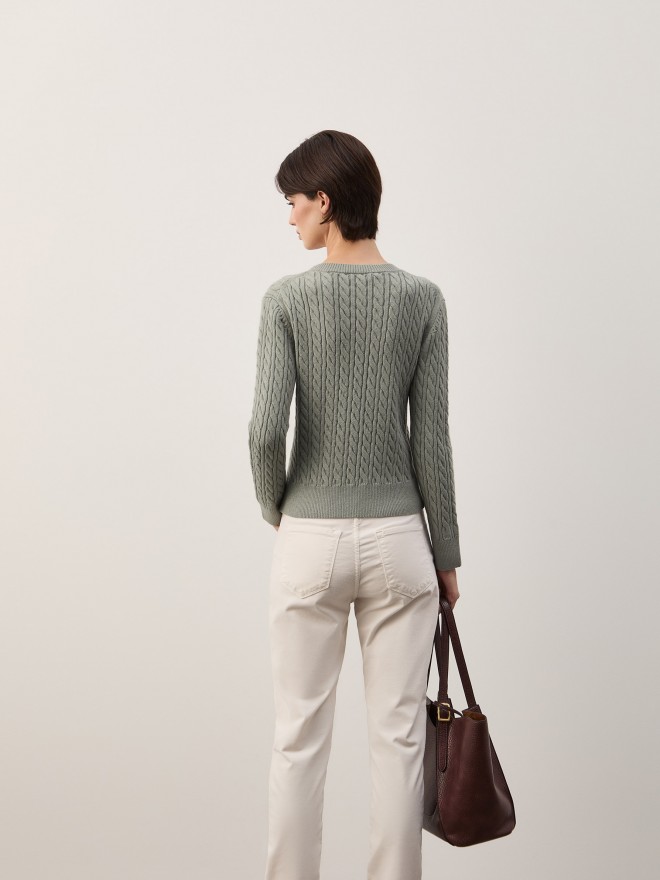 Camisola de malha entran�ada