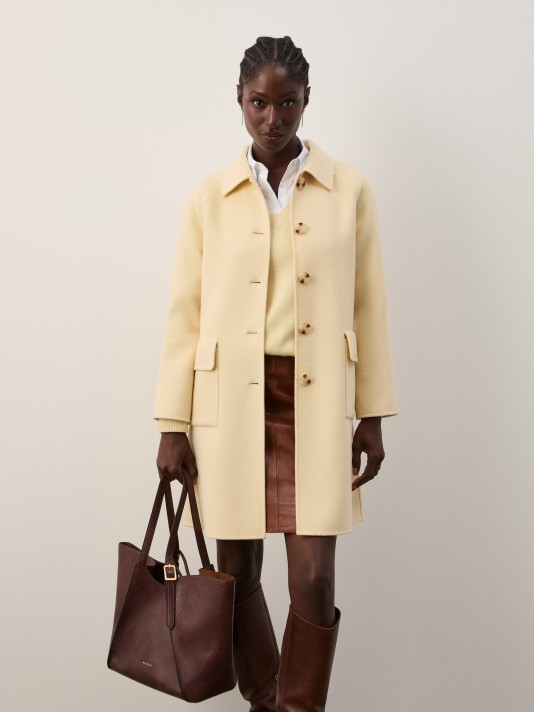 Wool overcoat with pockets