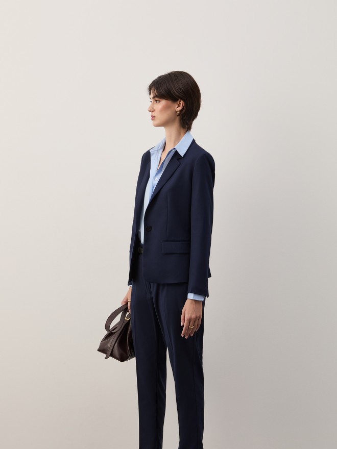 Navy blue regular fit blazer Navy blue regular fit blazer