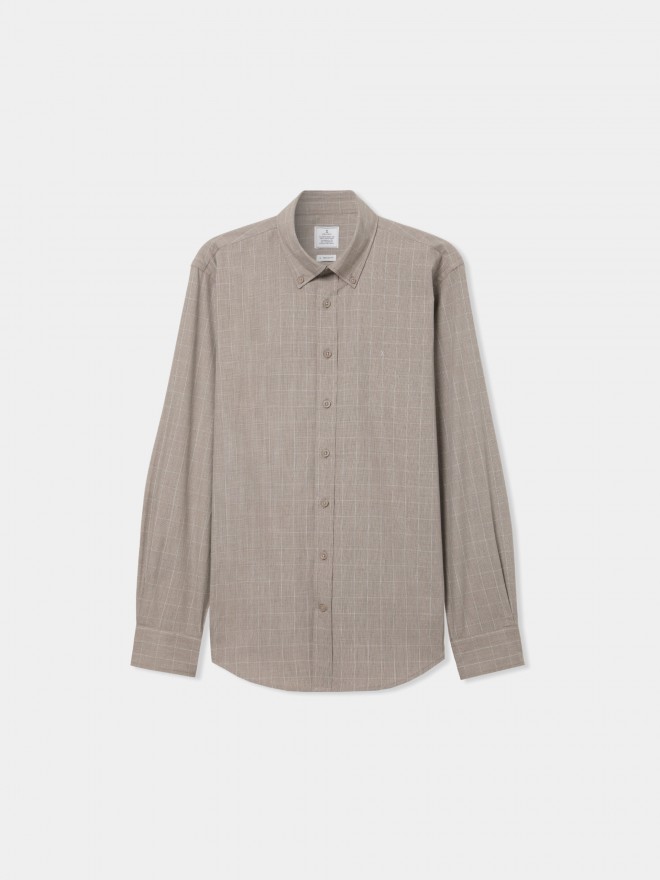 Camisa regular fit aos quadrados Camisa regular fit aos quadrados
