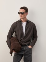 Camisa confeccionada con lana y lyocell