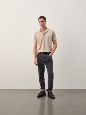 Regular fit knit polo shirt Regular fit knit polo shirt