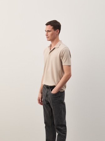 Polo de malha regular fit Polo de malha regular fit