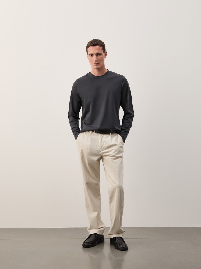 Camisola básica de toque suave Camisola básica de toque suave