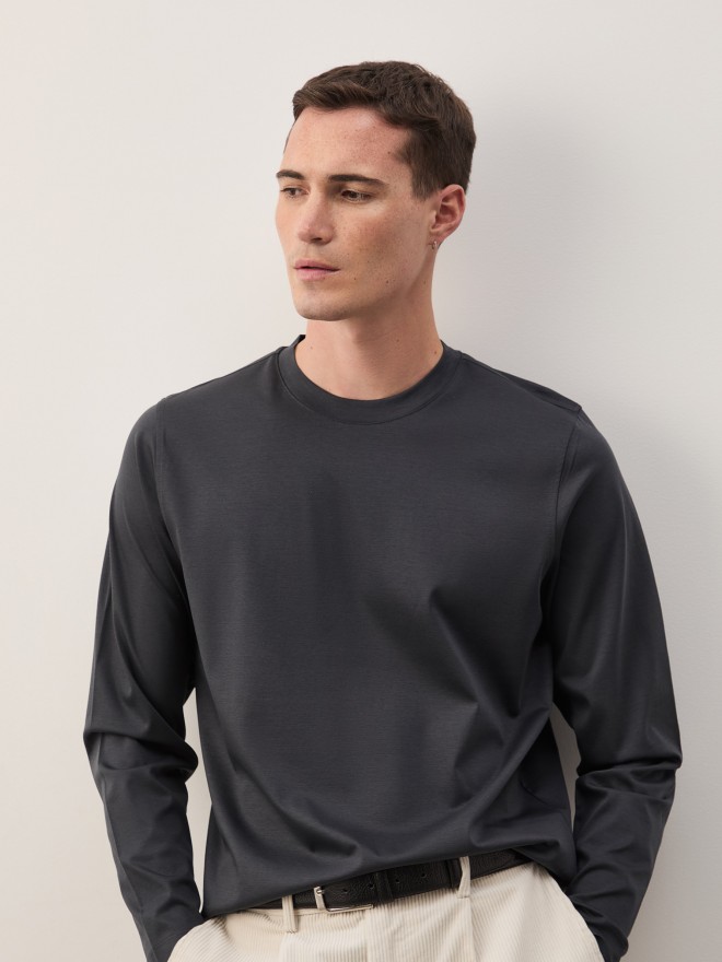 Camisola básica de toque suave Camisola básica de toque suave