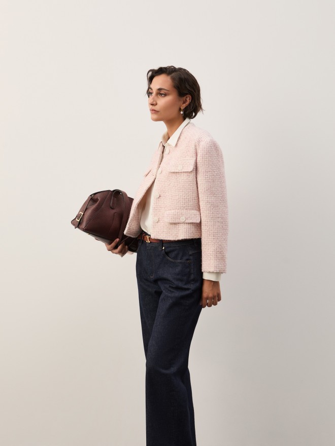 Casaco tweed curto Casaco tweed curto