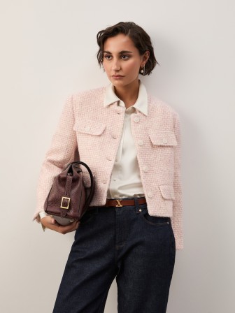 Casaco tweed curto Casaco tweed curto