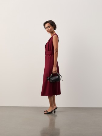 Midi dress with linen Midi dress with linen