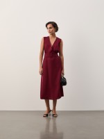 Midi dress with linen Midi dress with linen
