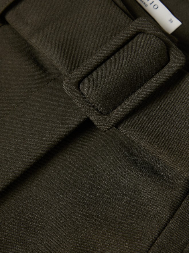 Calças culotte com cinto Calças culotte com cinto