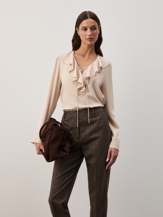 Cal�as chino com cintura el�stica