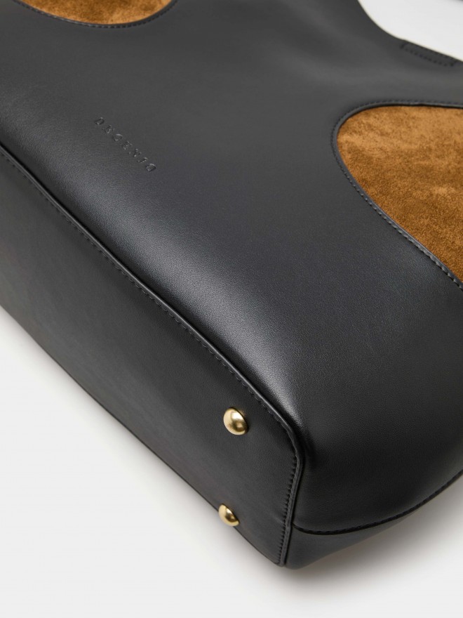 Two-tone shoulder bag
