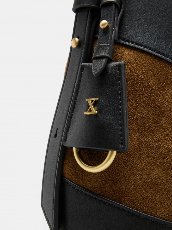 Two-tone shoulder bag